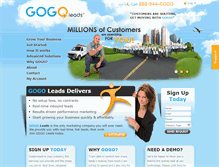 Tablet Screenshot of gogoleads.com